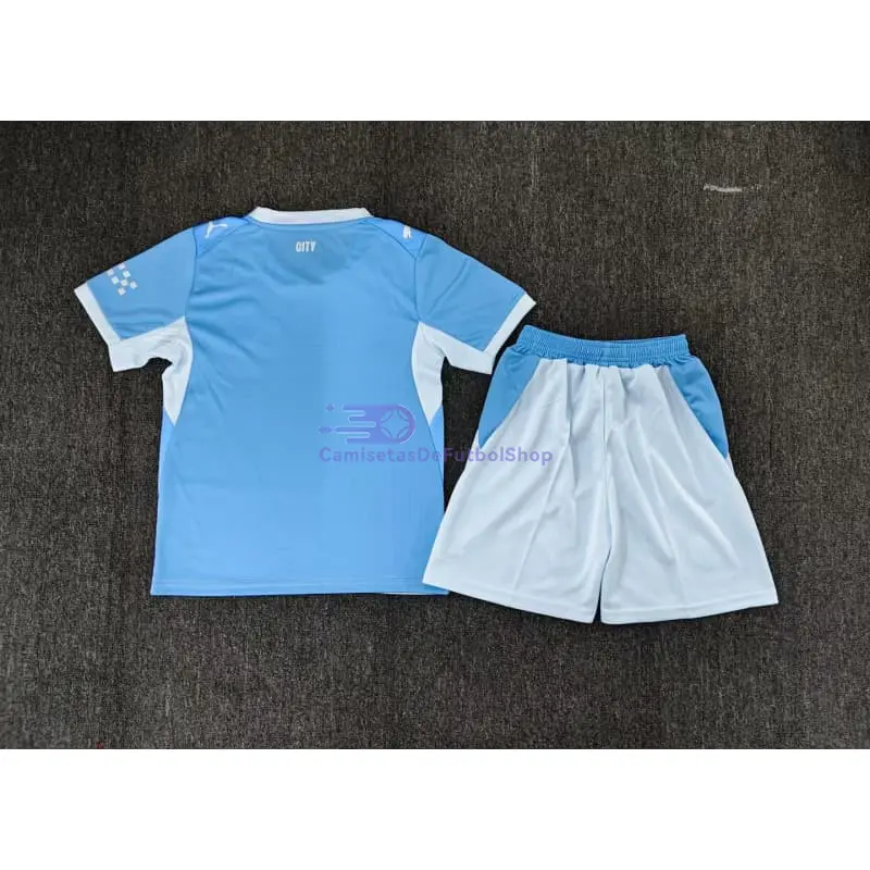 Camiseta Manchester City 2026/2027 1ª Equipación Azul/Blanco Niño Kit