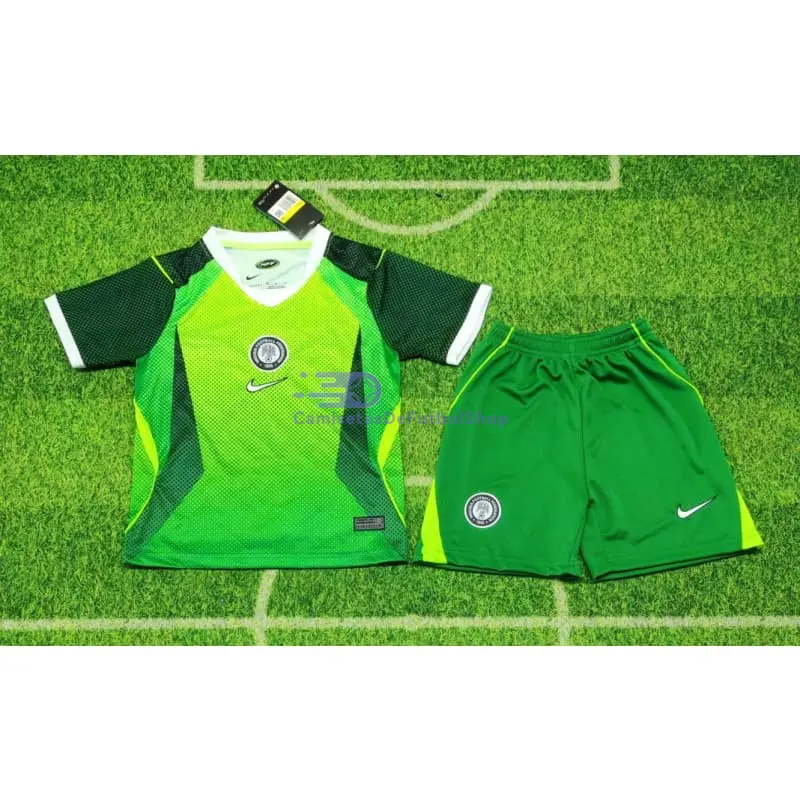 Camiseta Nigeria Mundial 2026 1ª Equipación Verde Niño Kit