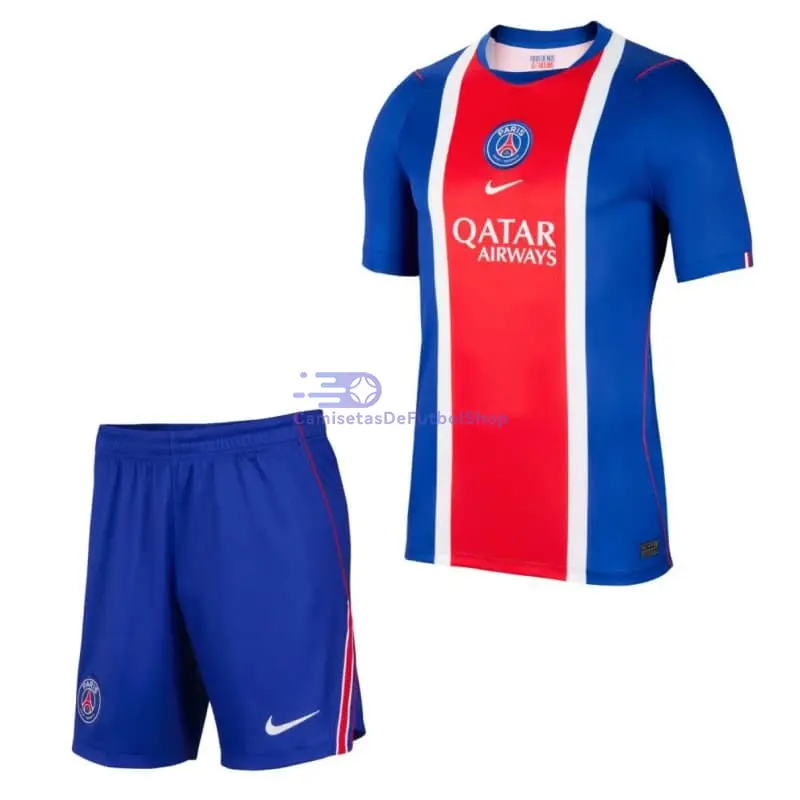 Camiseta PSG 2026/2027 1ª Equipación Azul/Rojo Niño Kit