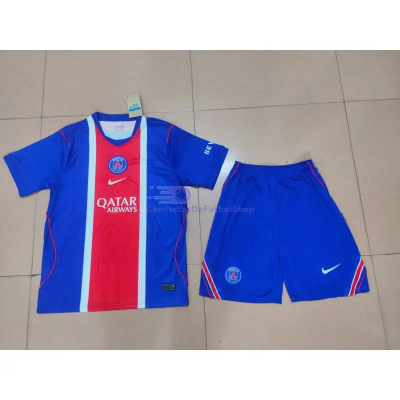Camiseta PSG 2026/2027 1ª Equipación Azul/Rojo Niño Kit