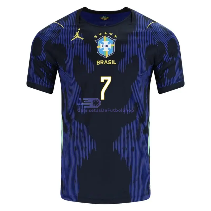 Camiseta VINI JR. 7 Brasil Mundial 2026 2ª Equipación Azul