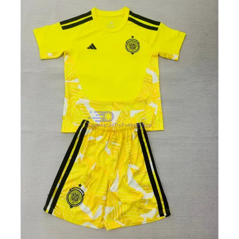 Camiseta de Portero Celtic 2026/2027 1ª Equipación Amarillo Niño Kit
