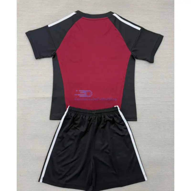 Camiseta de Portero España Mundial 2026 2ª Equipación Rojo/Negro Niño Kit