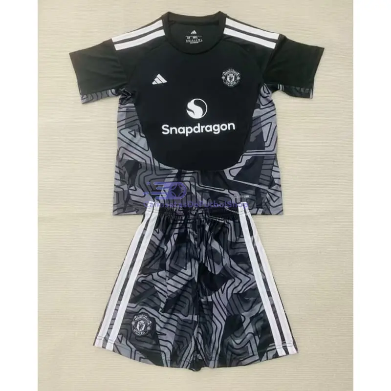 Camiseta de Portero Manchester United 2026/2027 1ª Equipación Negro Niño Kit