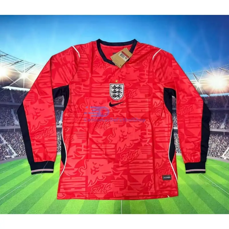 Camiseta Inglaterra Mundial 2026 2ª Equipación ML Rojo