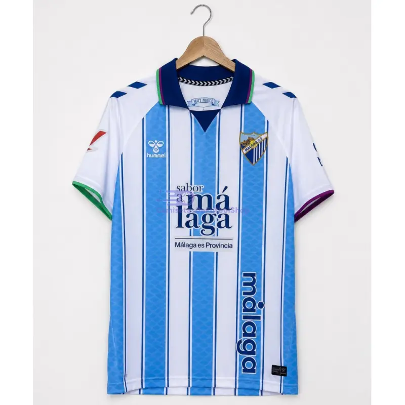 Camiseta Málaga CF 2026/2027 1ª Equipación Azul/Blanco con Parche La Liga