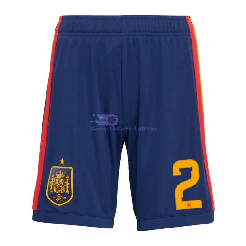 Camiseta Marc Pubill 2 España Mundial 2026 1ª Equipación Rojo/Azul