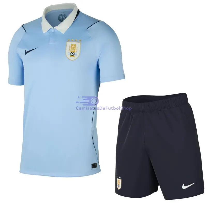 Camiseta Uruguay Mundial 2026 1ª Equipación Azul Claro Niño Kit