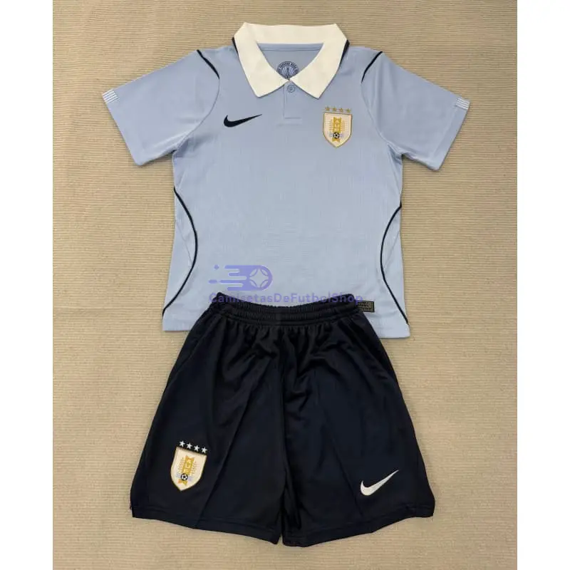 Camiseta Uruguay Mundial 2026 1ª Equipación Azul Claro Niño Kit