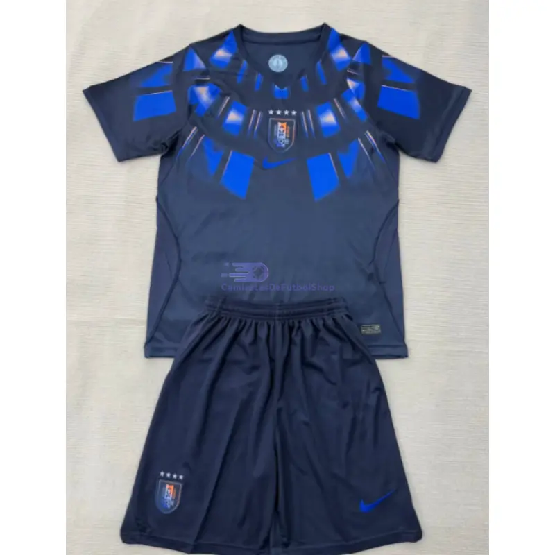 Camiseta Uruguay Mundial 2026 2ª Equipación Azul Oscuro Niño Kit
