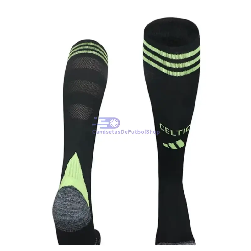 Camiseta Celtic 2025/2026 2ª Equipación Negro/Verde Niño Kit