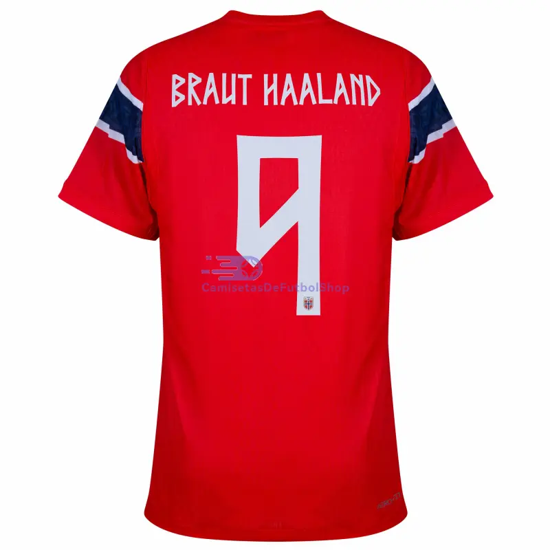 Camiseta BRAUT HAALAND 9 Noruega Mundial 2026 1ª Equipación Rojo/Azul