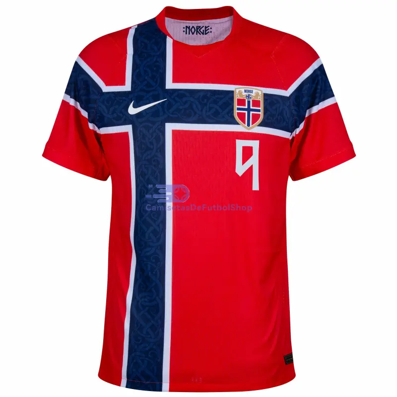 Camiseta BRAUT HAALAND 9 Noruega Mundial 2026 1ª Equipación Rojo/Azul