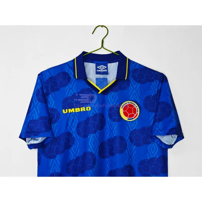 Camiseta Colombia 1994 2ª Equipación Retro Azul