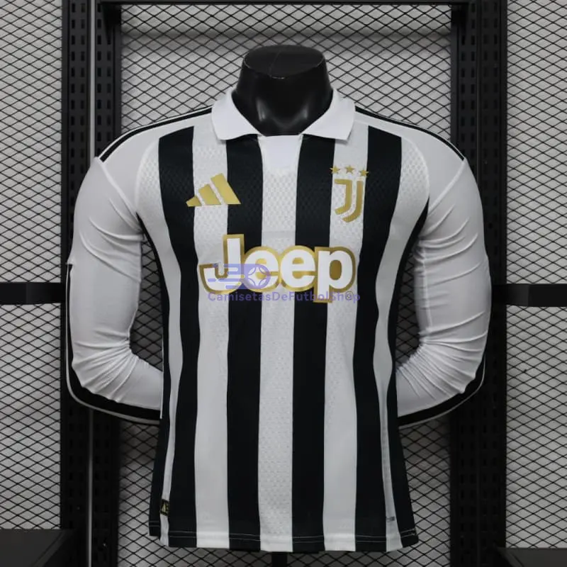 Camiseta Juventus 2026/2027 1ª Equipación ML Negro/Blanco (EDICIÓN JUGADOR)