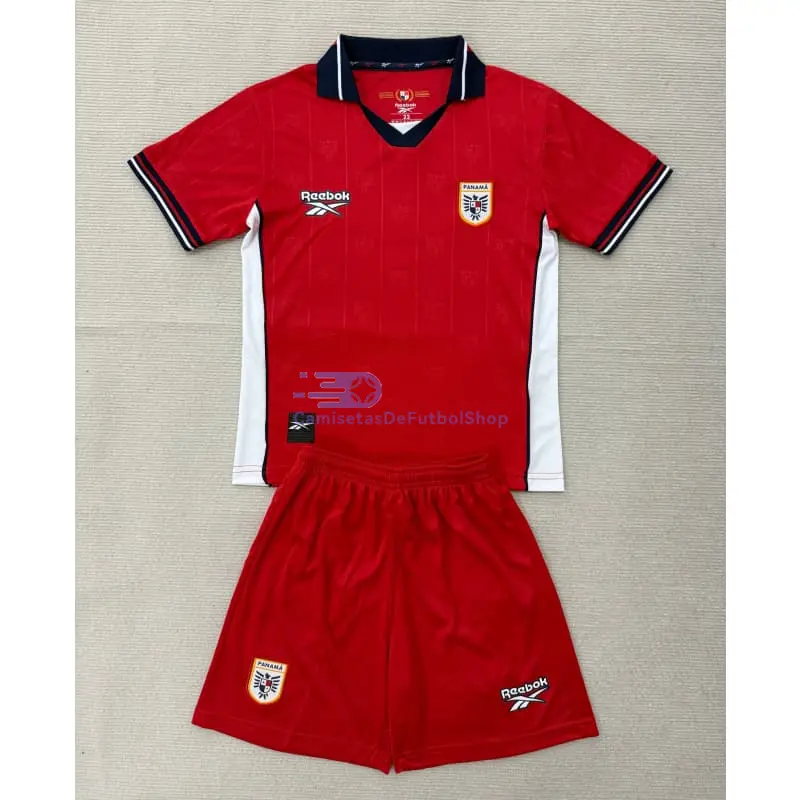 Camiseta Panamá Mundial 2026 1ª Equipación Rojo Niño Kit