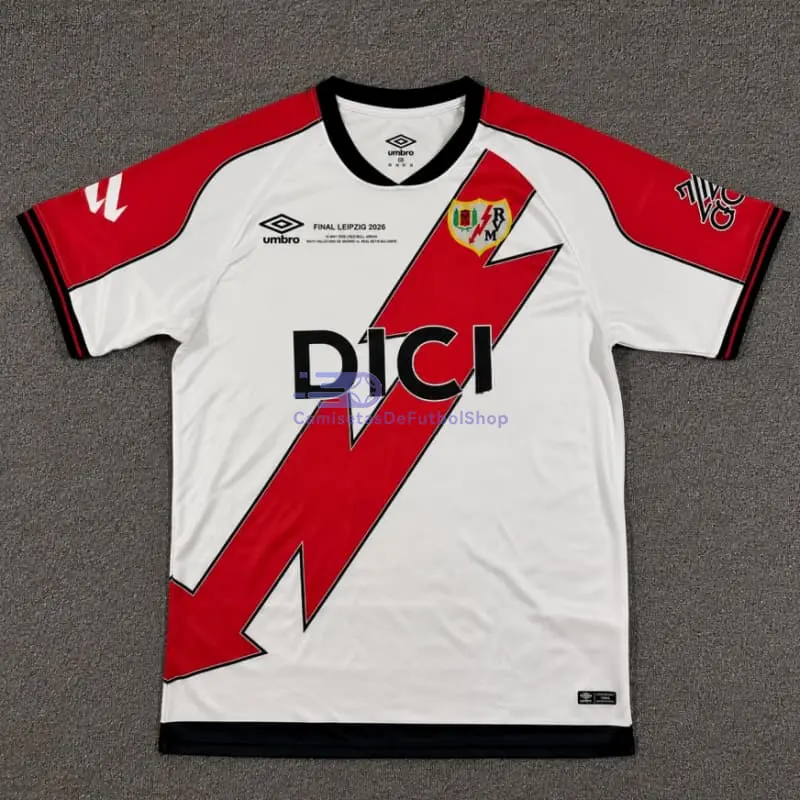 Camiseta Rayo Vallecano 2025/2026 1ª Equipación Final UEFA Conference League con Parche La Liga
