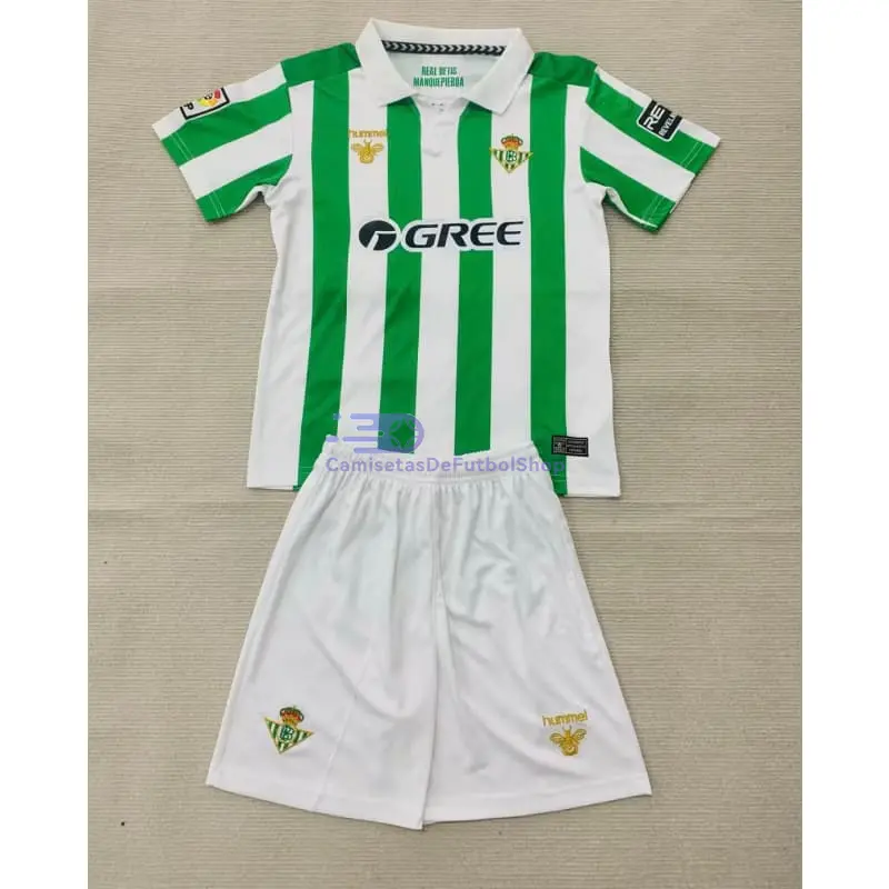 Camiseta Real Betis 2026/2027 Verde/Blanco Versión Retro Niño Kit