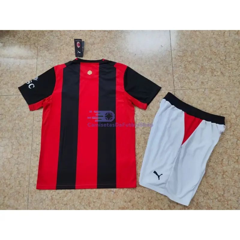 Camiseta AC Milan 2026/2027 1ª Equipación Rojo/Negro Niño Kit