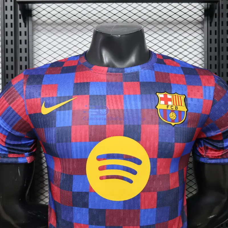 Camiseta Barcelona 2026/2027 Pre-Match Rojo/Azul (EDICIÓN JUGADOR)