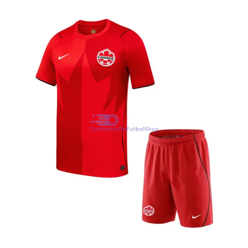Camiseta Canada Mundial 2026 1ª Equipación Rojo Niño Kit