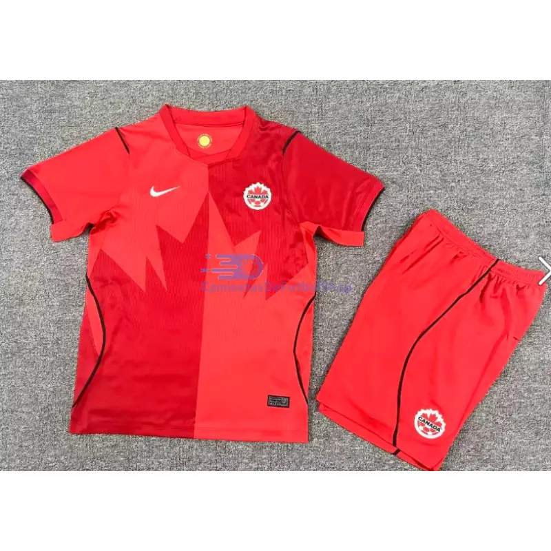 Camiseta Canada Mundial 2026 1ª Equipación Rojo Niño Kit