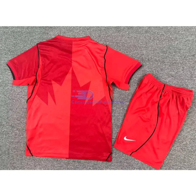 Camiseta Canada Mundial 2026 1ª Equipación Rojo Niño Kit