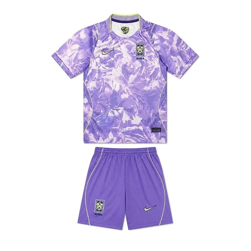 Camiseta Corea del Sur Mundial 2026 2ª Equipación Morado Claro Niño Kit
