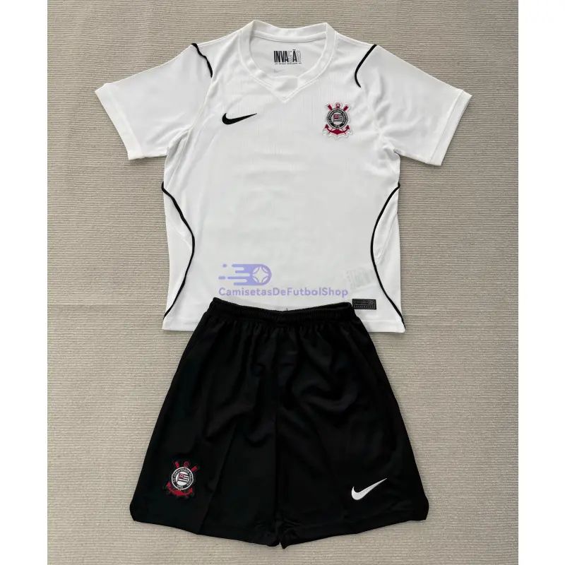 Camiseta Corinthians 2026/2027 1ª Equipación Blanco Niño Kit