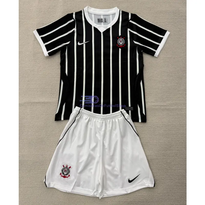Camiseta Corinthians 2026/2027 2ª Equipación Negro Niño Kit