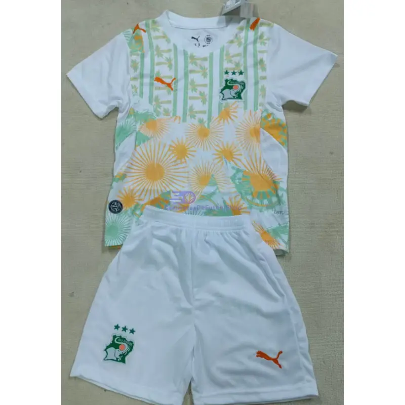 Camiseta Costa de Marfil Mundial 2026 2ª Equipación Blanco Niño Kit