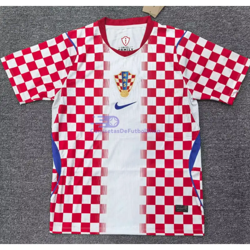 Camiseta Croacia Mundial 2026 1ª Equipación Rojo/Blanco