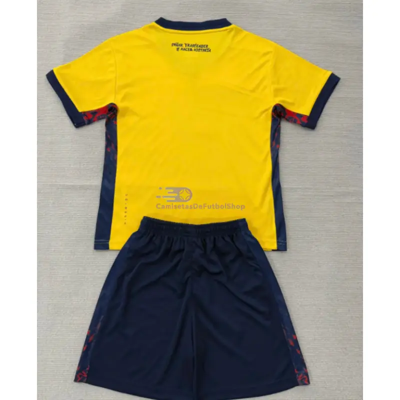 Camiseta Ecuador Mundial 2026 1ª Equipación Amarillo Niño Kit