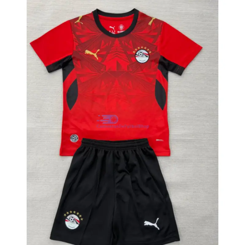 Camiseta Egipto Mundial 2026 1ª Equipación Rojo Niño Kit