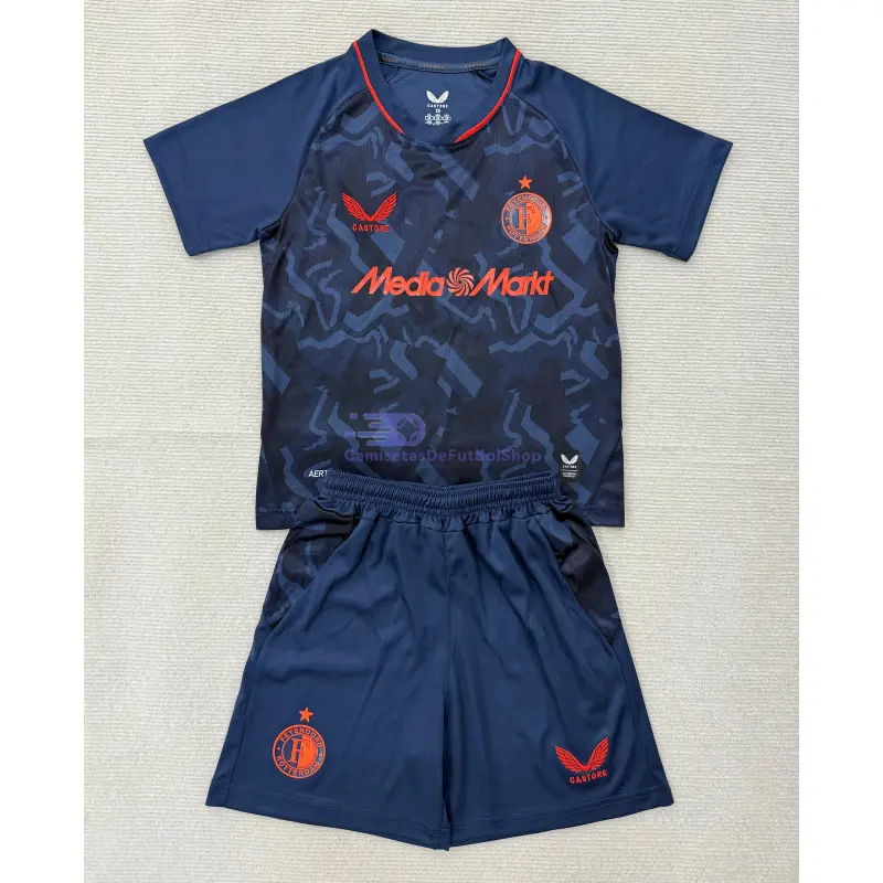 Camiseta Feyenoord 2026/2027 3ª Equipación Azul Marino/Naranja
