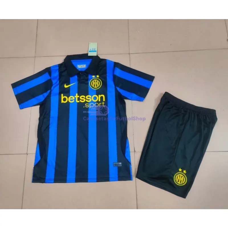 Camiseta Inter de Milan 2026/2027 1ª Equipación Azul/Negro Niño Kit