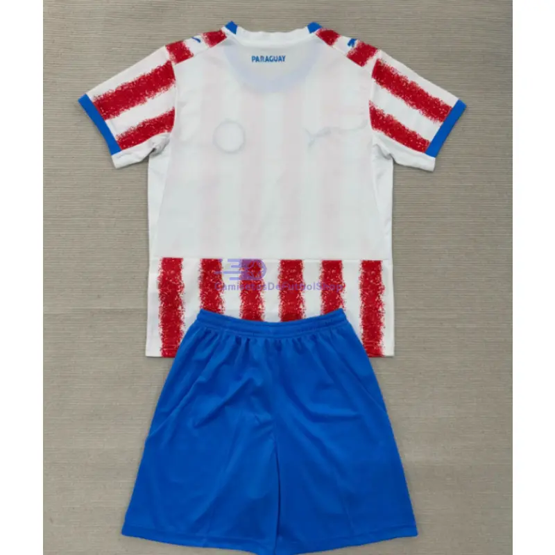 Camiseta Paraguay Mundial 2026 1ª Equipación Rojo/Blanco Niño Kit