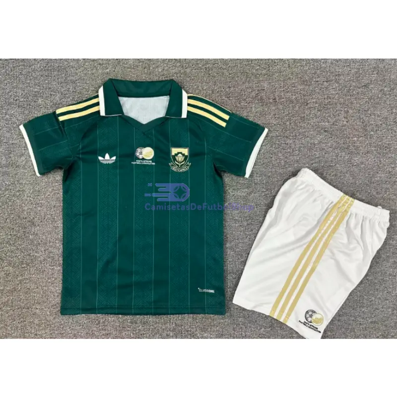 Camiseta Sudáfrica Mundial 2026 2ª Equipación Verde Niño Kit
