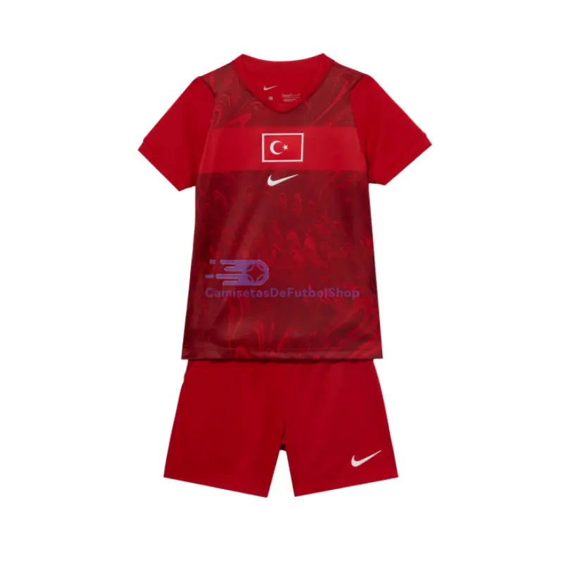 Camiseta Turquía Mundial 2026 1ª Equipación Rojo Niño Kit