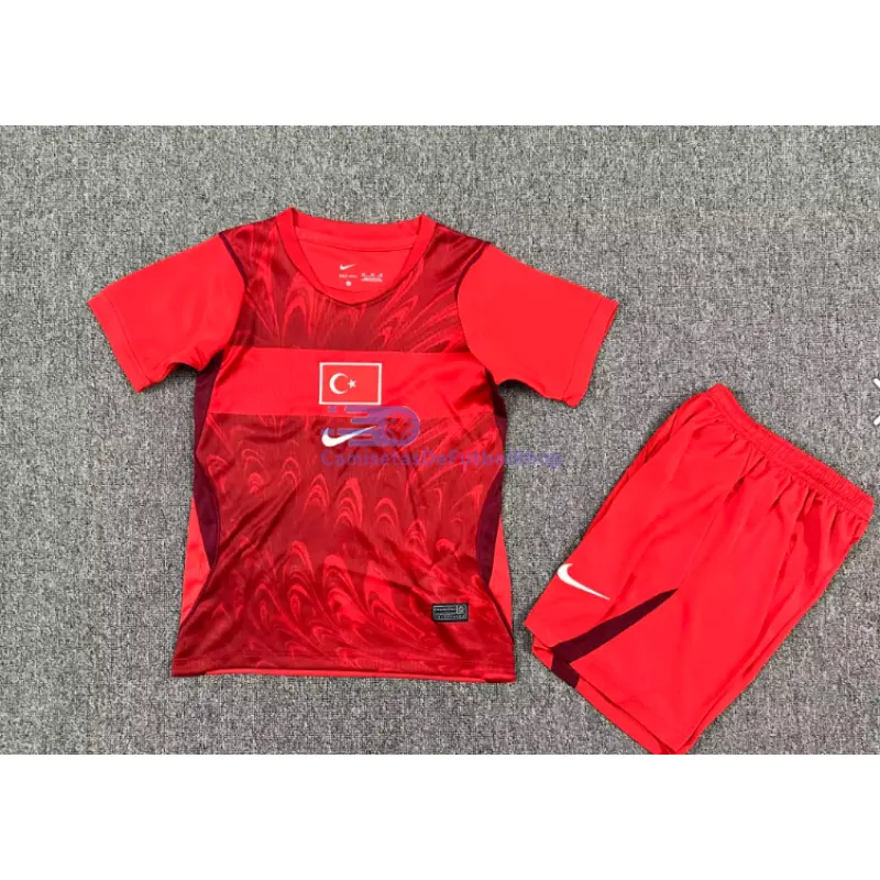 Camiseta Turquía Mundial 2026 1ª Equipación Rojo Niño Kit