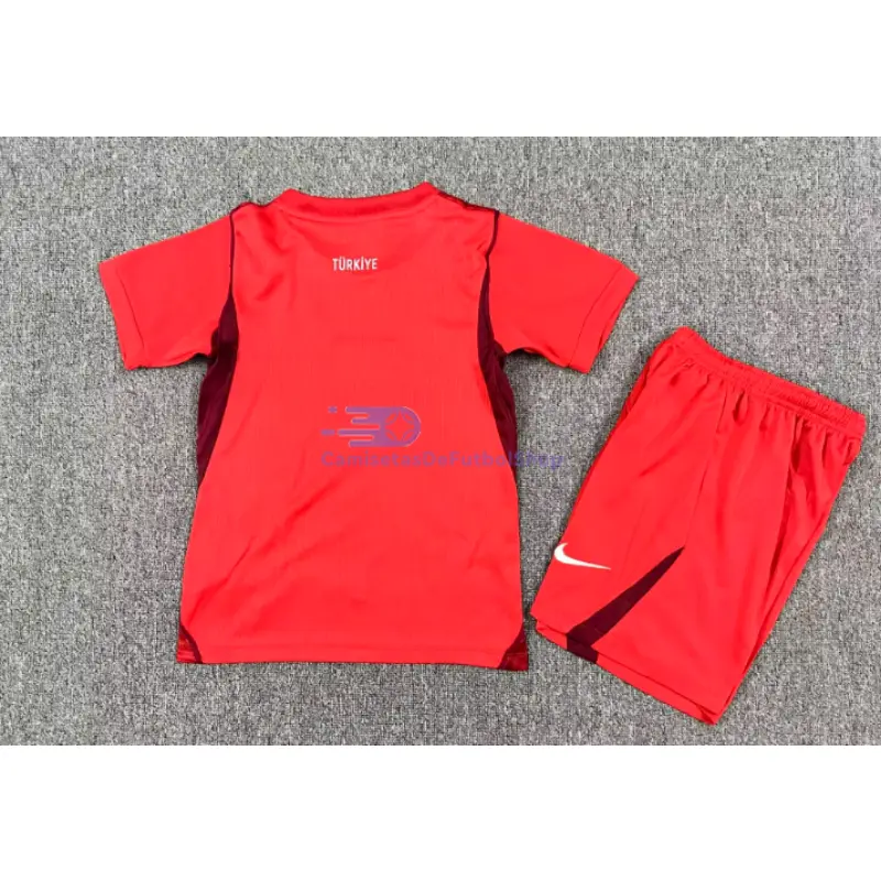 Camiseta Turquía Mundial 2026 1ª Equipación Rojo Niño Kit