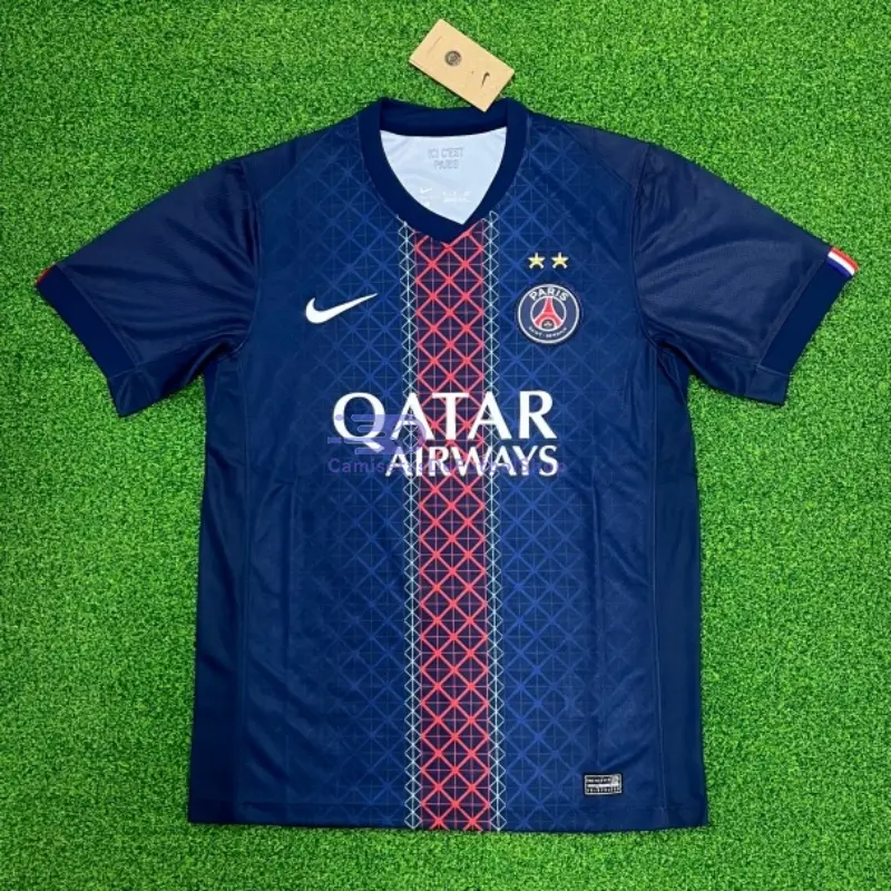 Camiseta PSG 2025/2026 1ª Equipación Azul con dos Estrellas