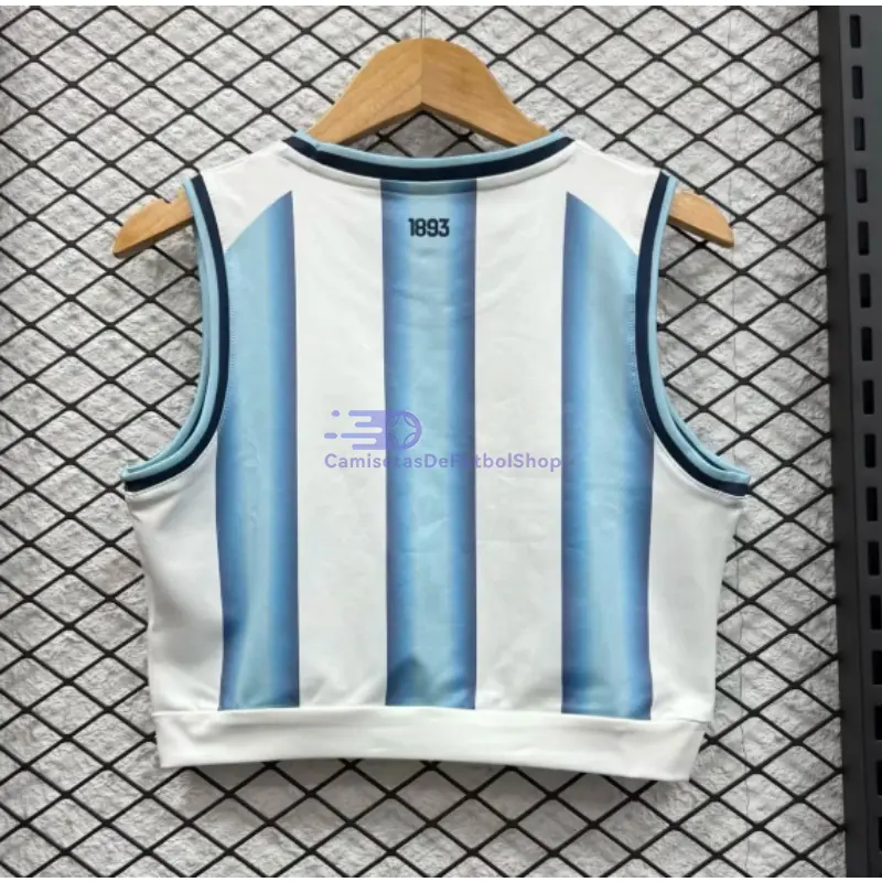 Top corto Argentina Mundial 2026 1ª Equipación Blanco/Azul Mujer