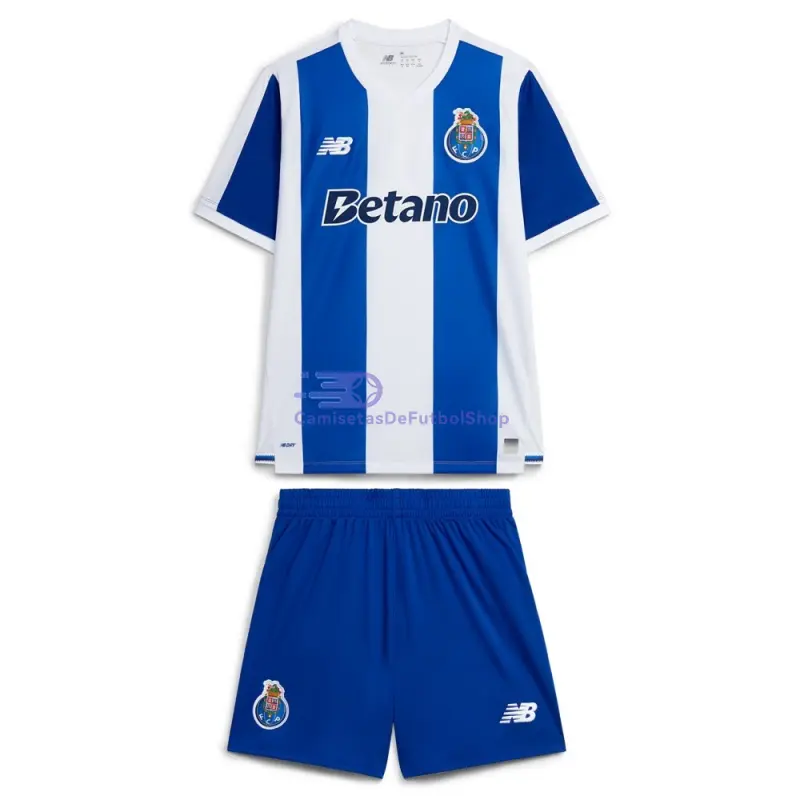 Camiseta Porto 2026/2027 1ª Equipación Azul/Blanco Niño Kit