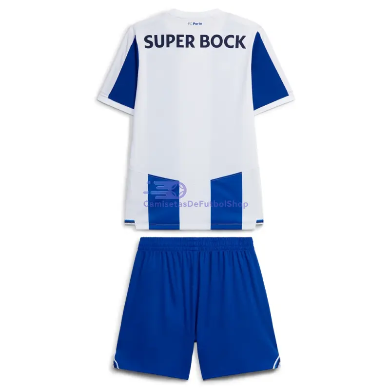 Camiseta Porto 2026/2027 1ª Equipación Azul/Blanco Niño Kit