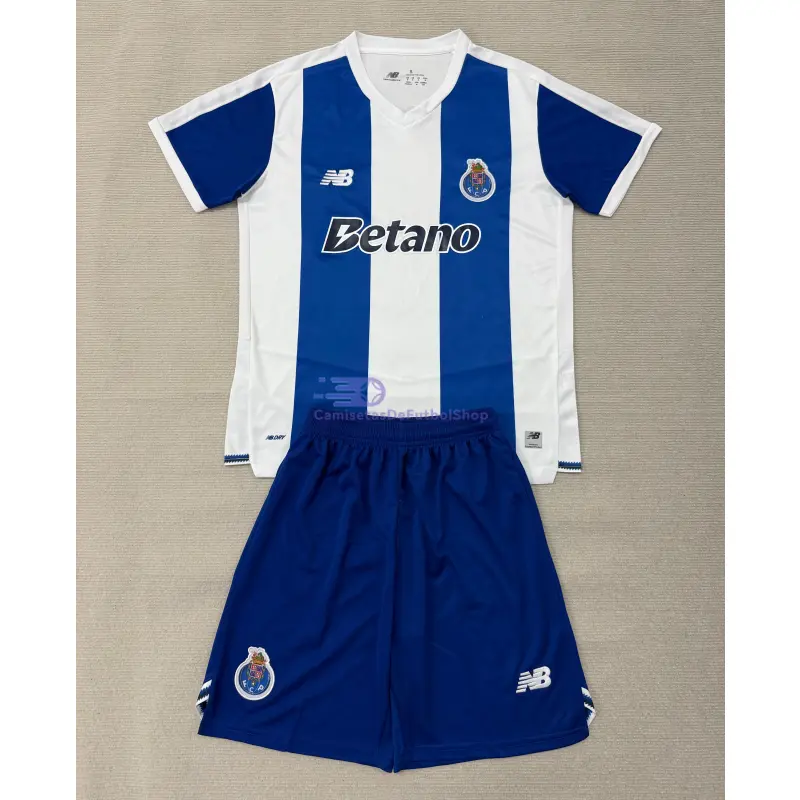 Camiseta Porto 2026/2027 1ª Equipación Azul/Blanco Niño Kit