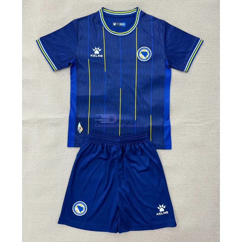 Camiseta Bosnia y Herzegovina 2026 1ª Equipación Mundial Azul Niño Kit