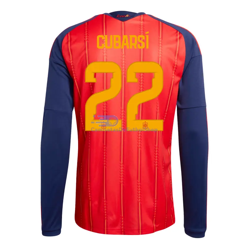 Camiseta Cubarsí 22 España 2026 1ª Equipación Mundial ML Rojo/Azul