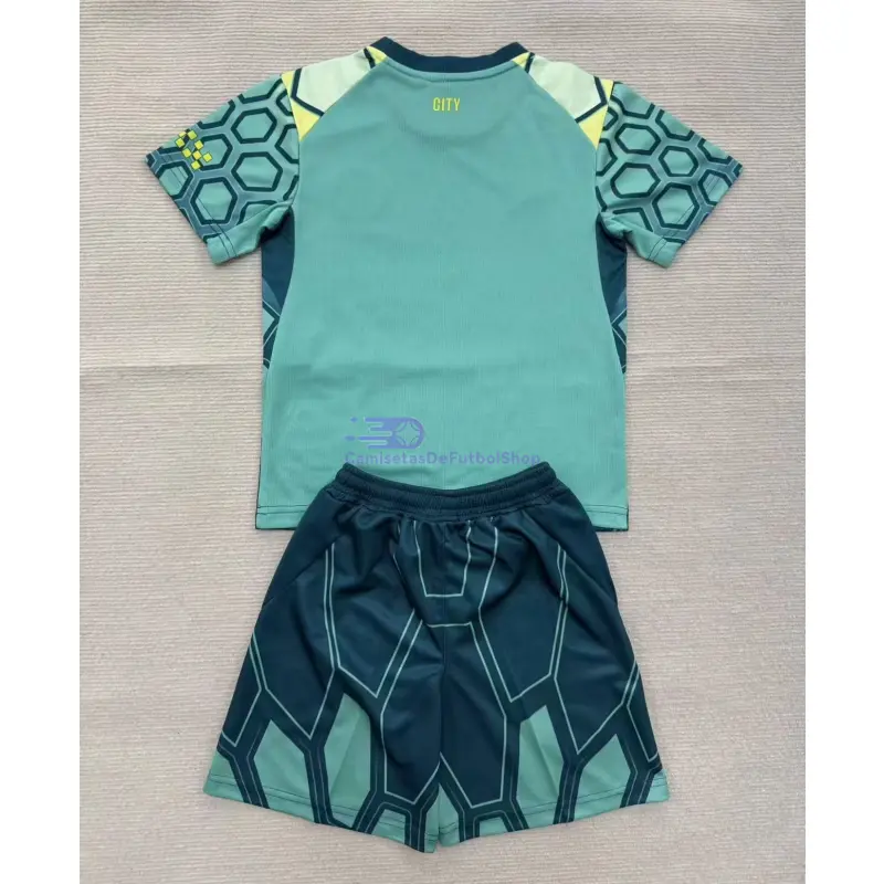 Camiseta de Portero Manchester City 2026/2027 Verde Niño Kit