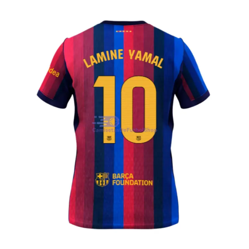 Camiseta Lamine Yamal 10 Barcelona 2026/2027 1ª Equipación Rojo/Azul La Liga